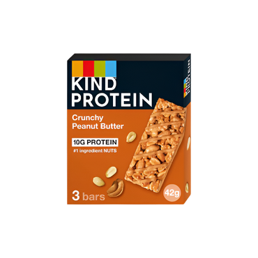KIND Protein Crunchy Peanut Butter Snack Bars 3x42g | High-Protein, Low-Sugar Peanut Butter Snack